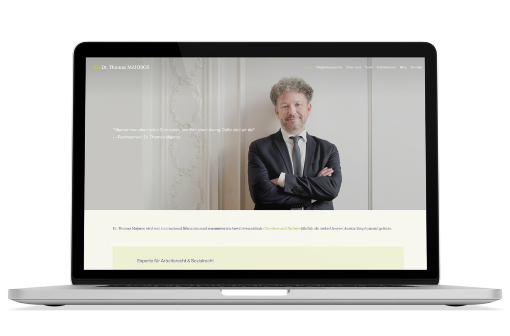 Beispiel: Corporate Design, Responsive Webdesign, WordPress für Anwalt für Arbeitsrecht