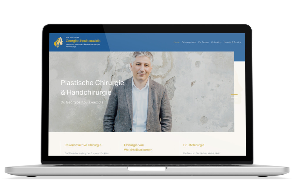 Beispiel: Corporate Design, Responsive Webdesign, WordPress für Plastischer Chirurg Linz