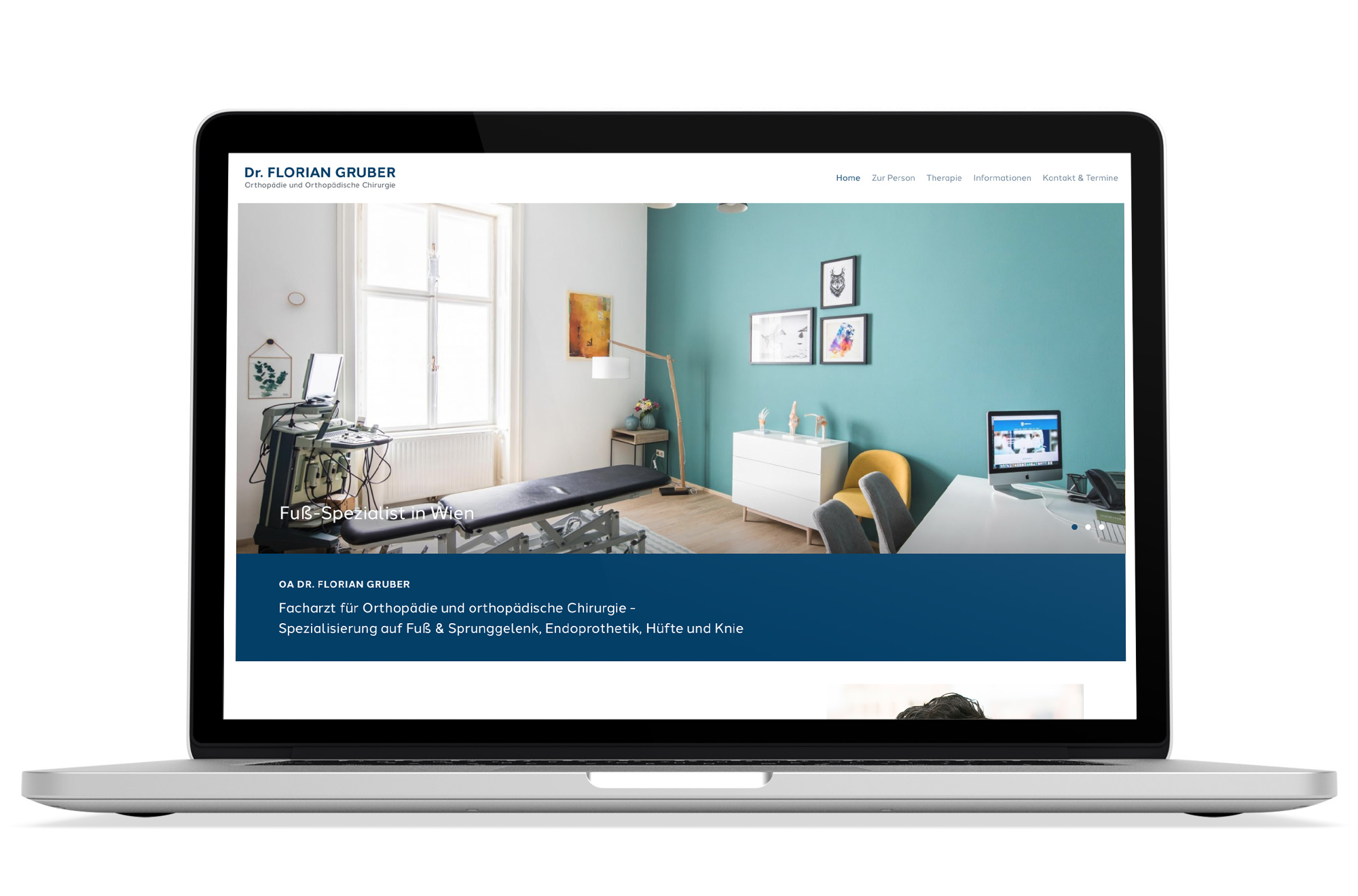 Responsive Webdesign Beispiel: Neue mobile Webseite für Facharzt für Orthopädie