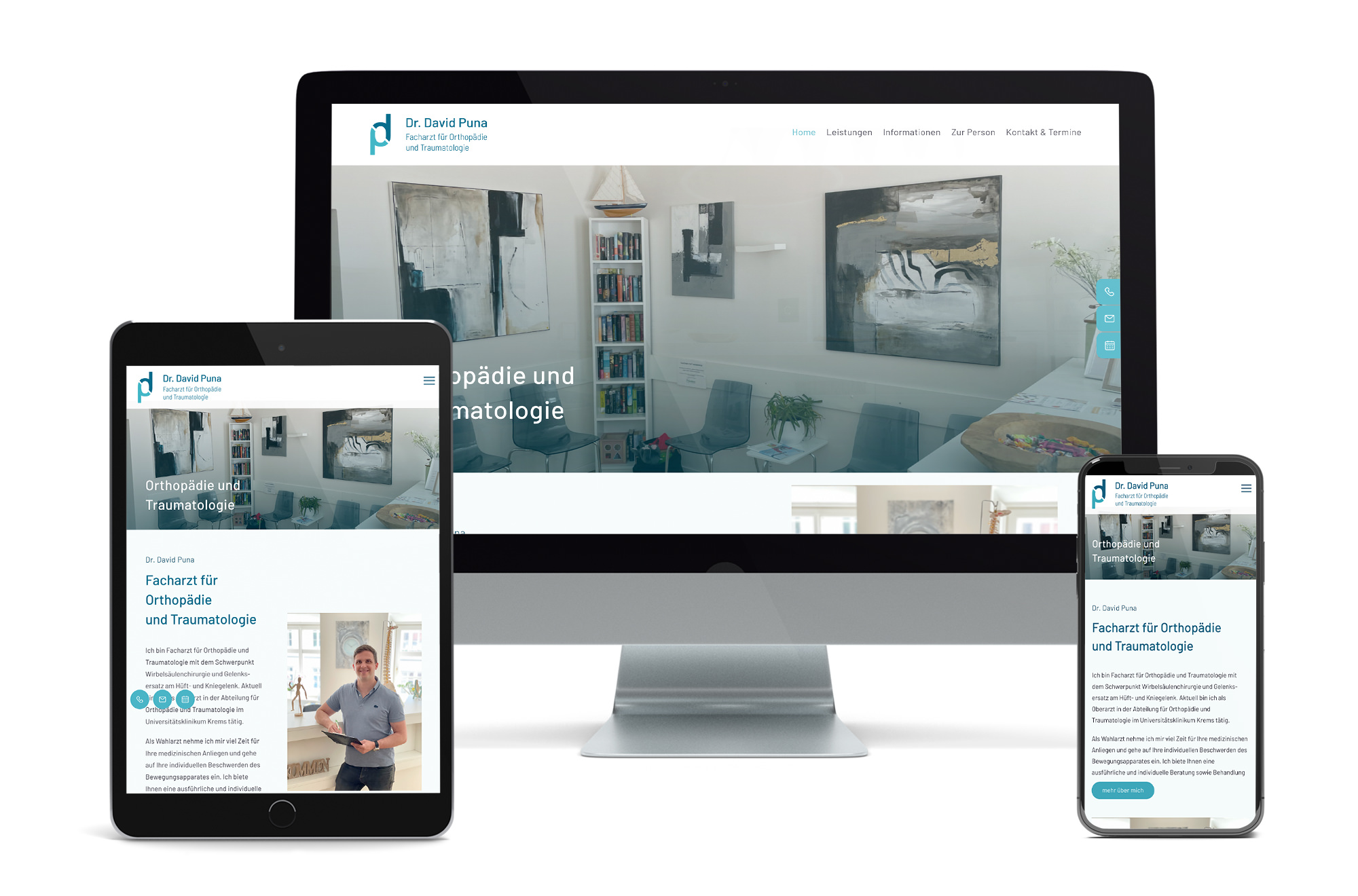 Webdesign Beispiel: Neue Website für Facharzt / Wahlarzt