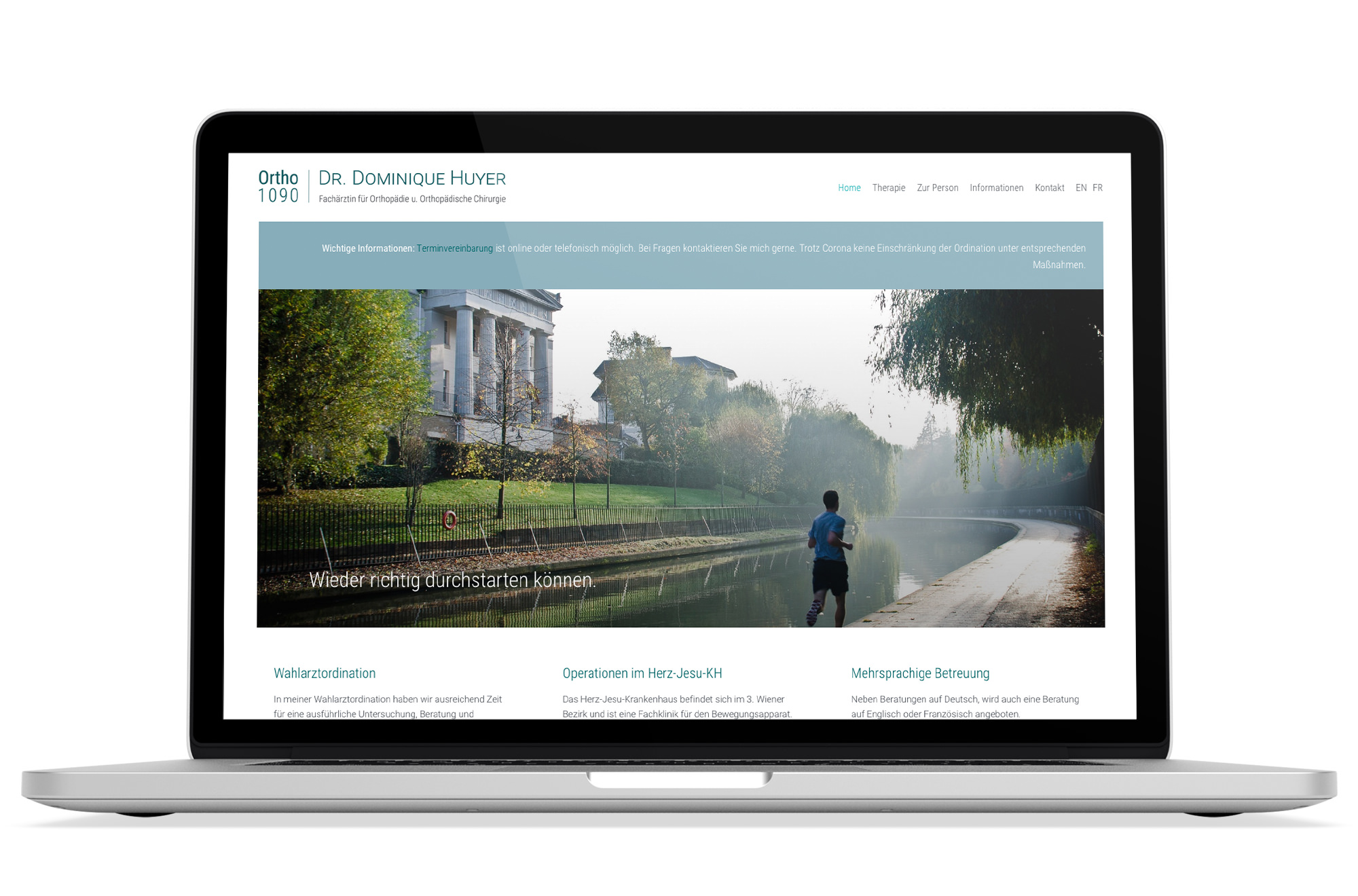 Responsive Webdesign Beispiel: Neue mobile Webseite für Facharzt für Orthopädie 