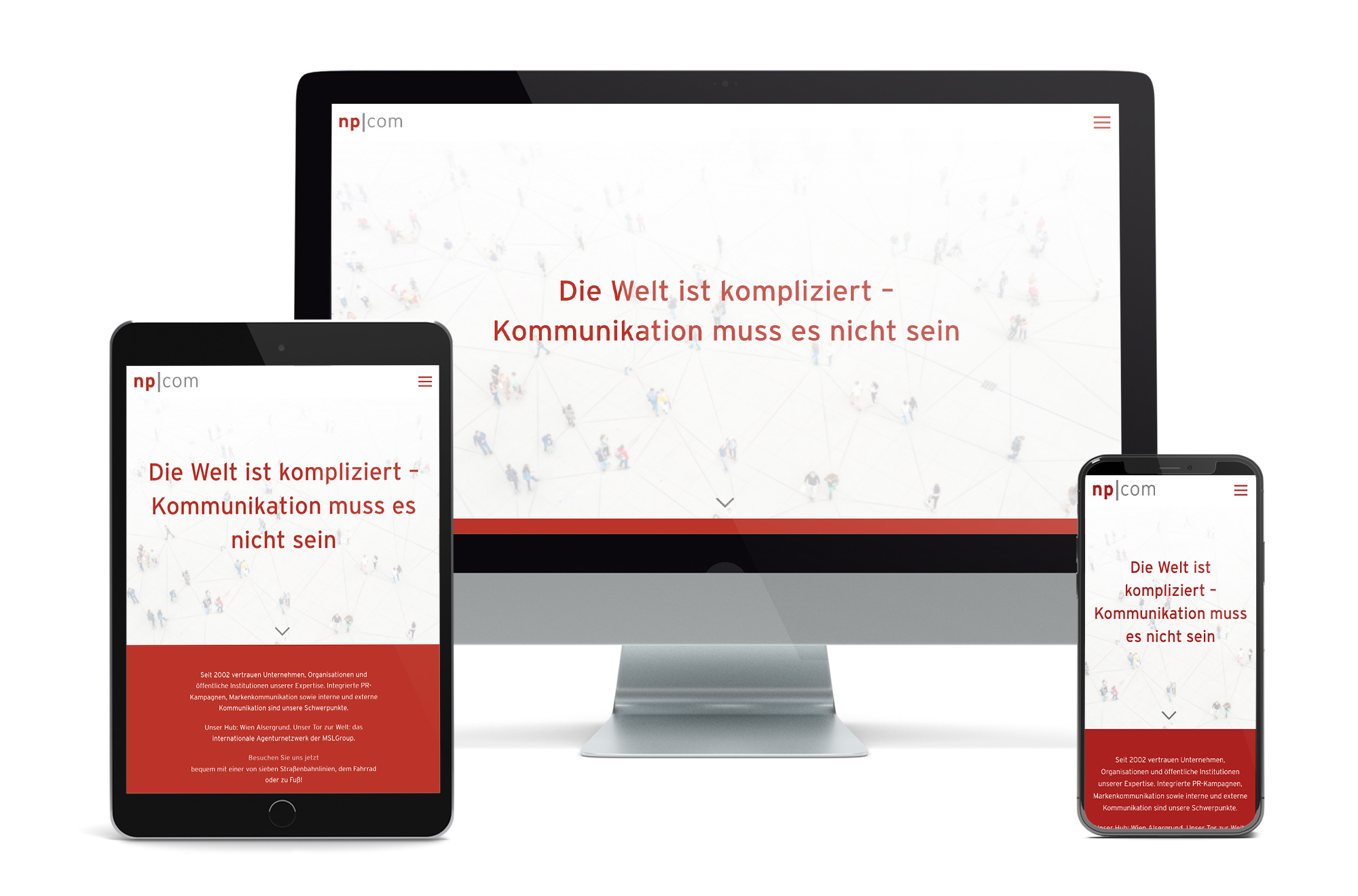 Webdesign Beispiel: Neue Website für Public Relations - PR-Agentur