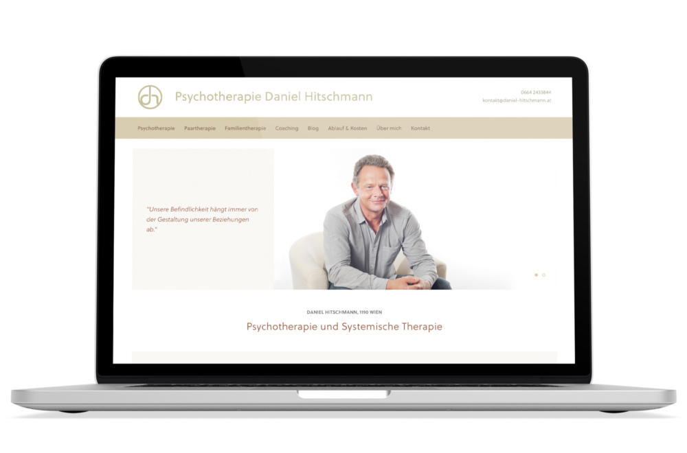 Beispiel: Responsive Webdesign, WordPress für Redesign: Psychotherapeut in Wien