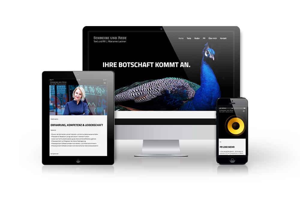 Webdesign Beispiel: Logodesign, Responsive Webdesign, WordPress für Text- und PR-Agentur