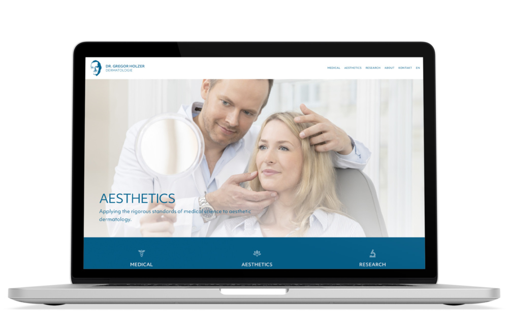 Arzt Webdesign Wien: Logodesign, Corporate Design, Responsive Webdesign, WordPress für Wahlarzt (Dermatologe)