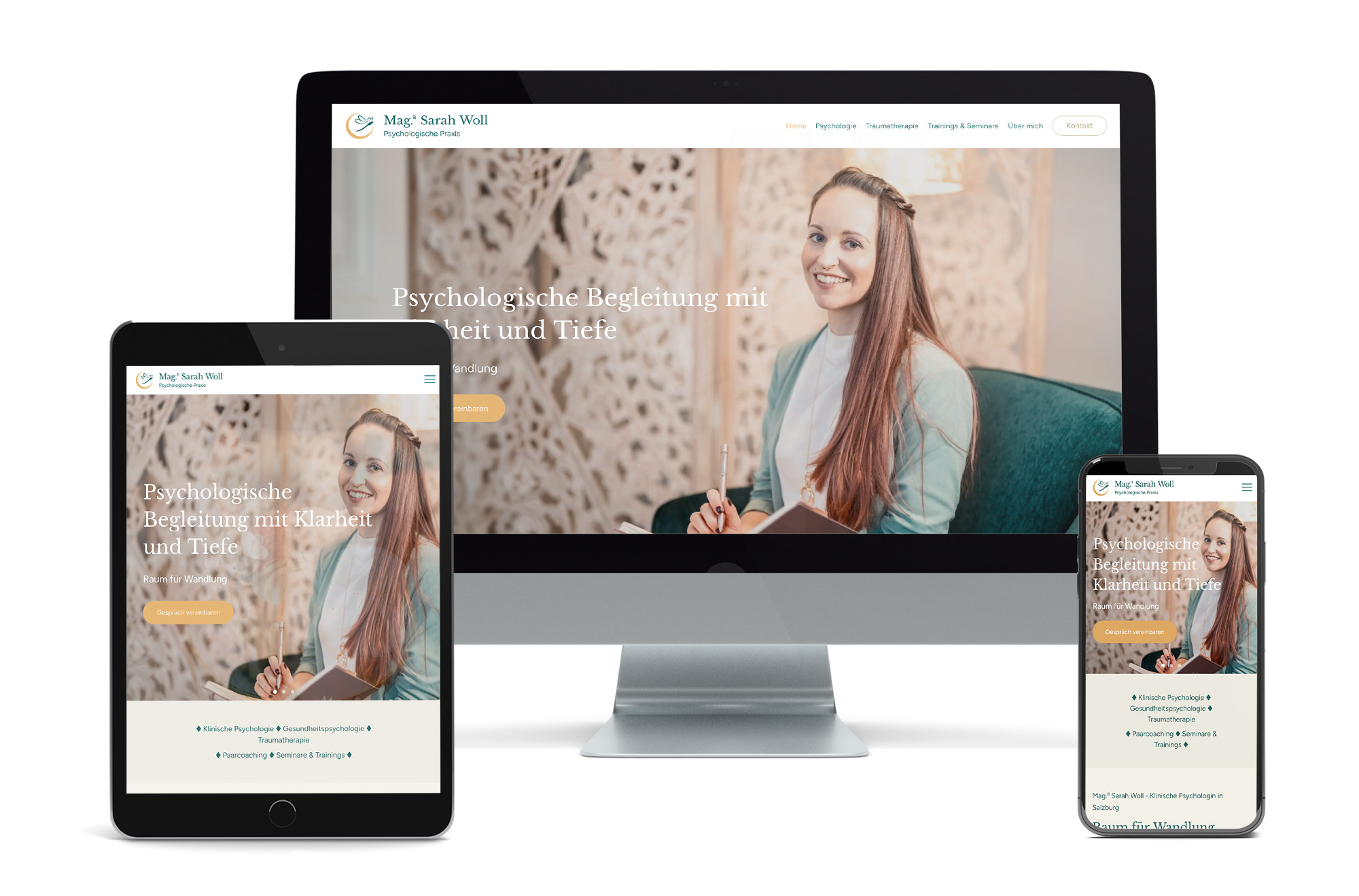 Webdesign Beispiel: Neue Website für Psychologin