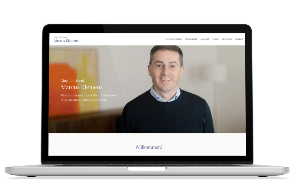 Beispiel: Corporate Design, Responsive Webdesign, WordPress für Psychotherapeut & Psychoanalytiker