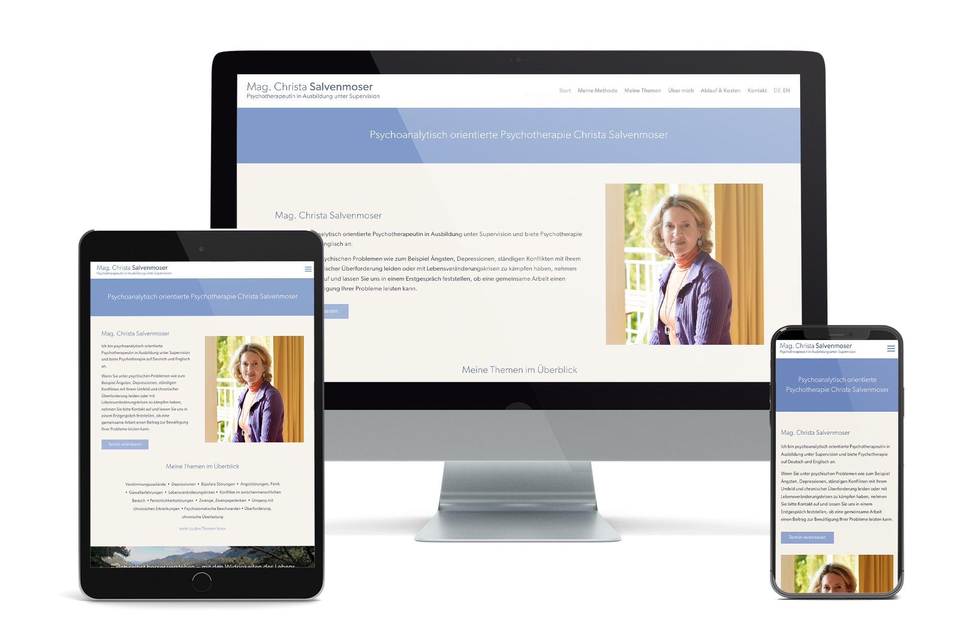 Webdesign Beispiel: Neue Website für Psychotherapie
