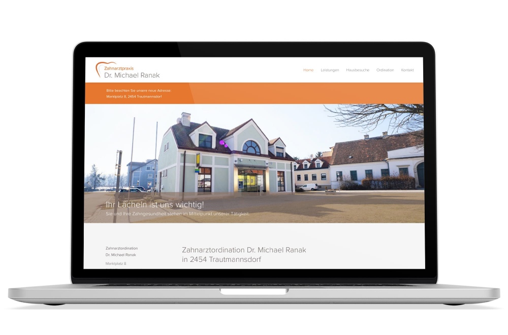 Arzt Webdesign Wien: Logodesign, Responsive Webdesign für Zahnarzt