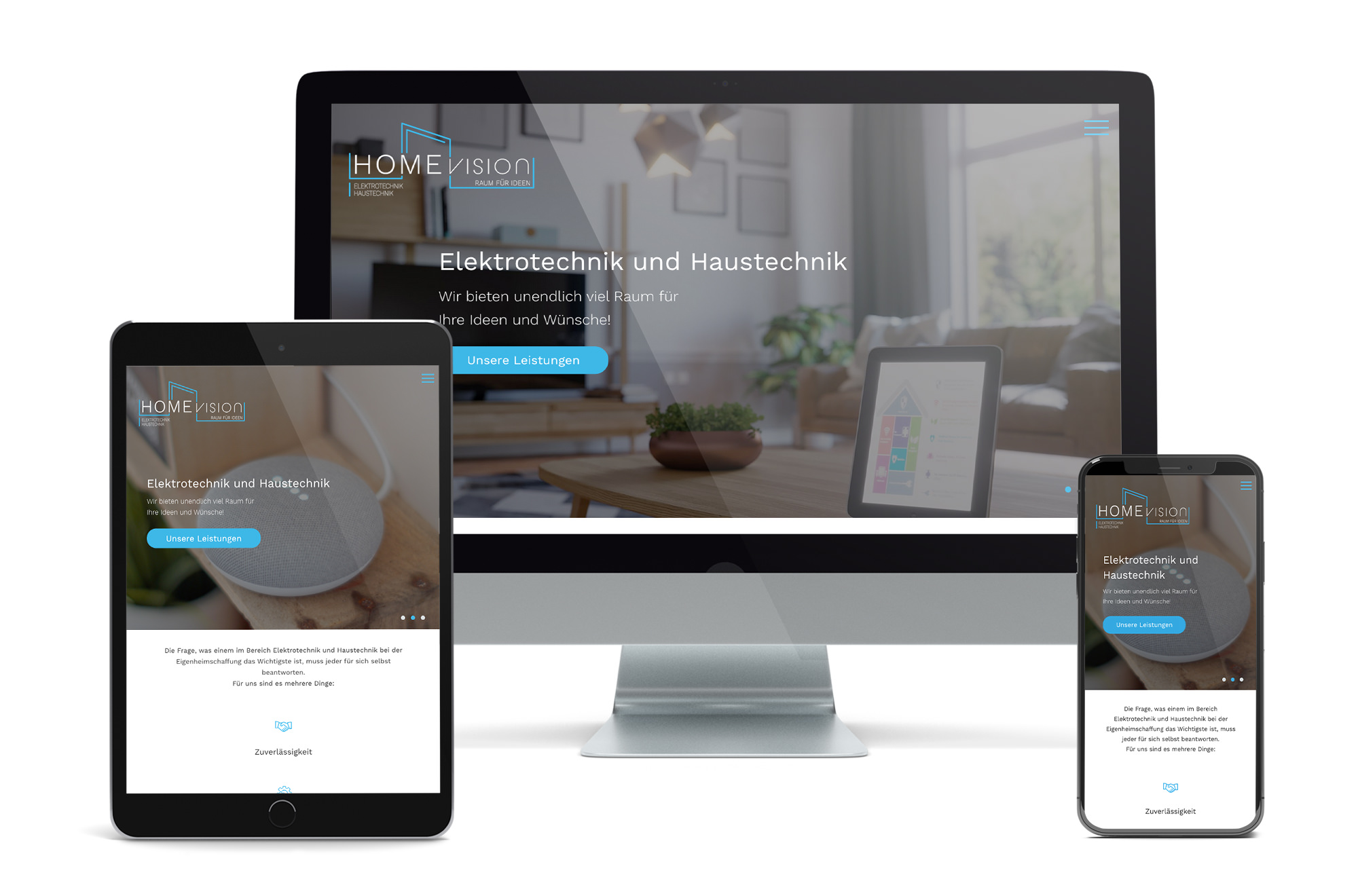 Webdesign Beispiel: Neue Website für Haustechnik & Smart Home