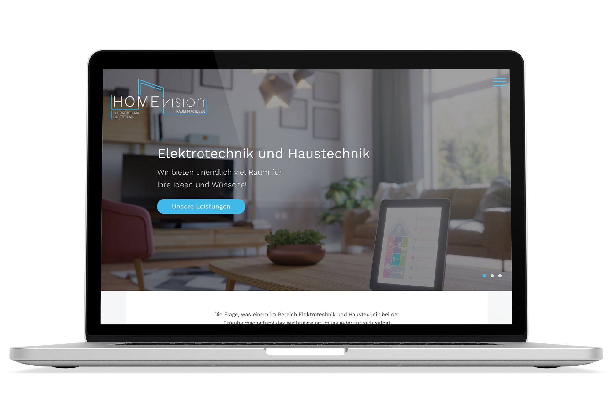 Responsive Webdesign Beispiel: Neue mobile Webseite für Haustechnik & Smart Home