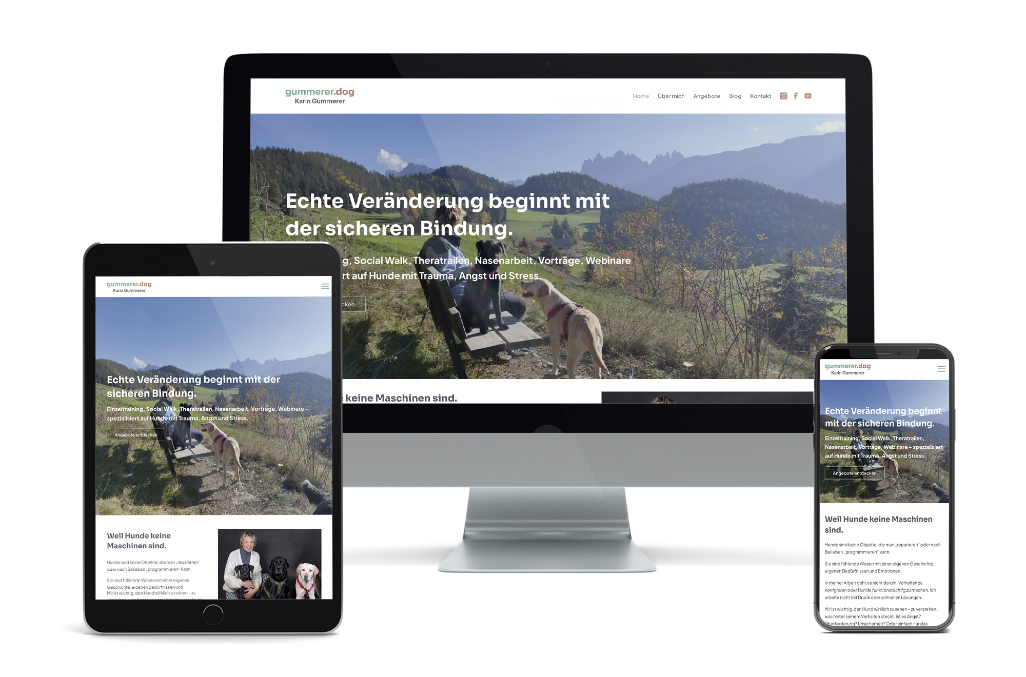 Corporate Design, Responsive Webdesign, WordPress Webdesign Beispiel: Neue Website für Hundetrainer
