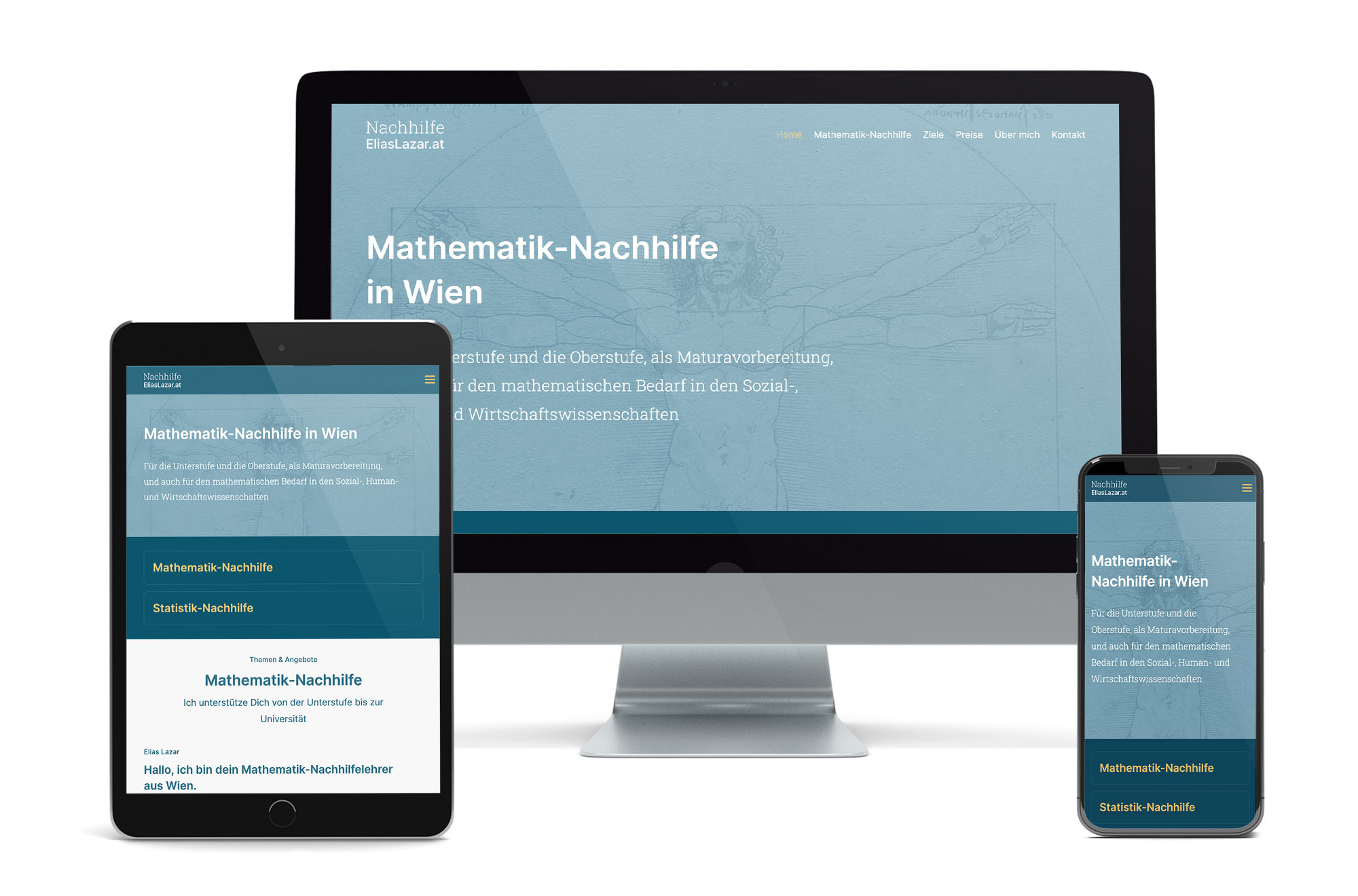 Webdesign Beispiel: Neue Website für Mathematik-Nachhilfe