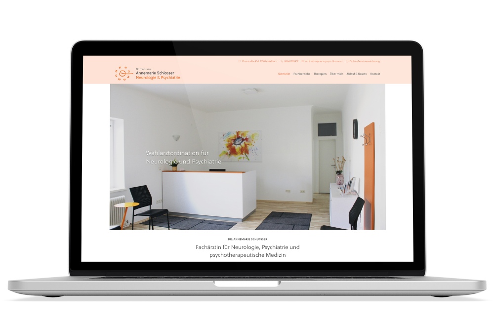 Arzt Webdesign Wien: Logodesign, Responsive Webdesign, WordPress für Wahlarztordination für Neurologie und Psychiatrie