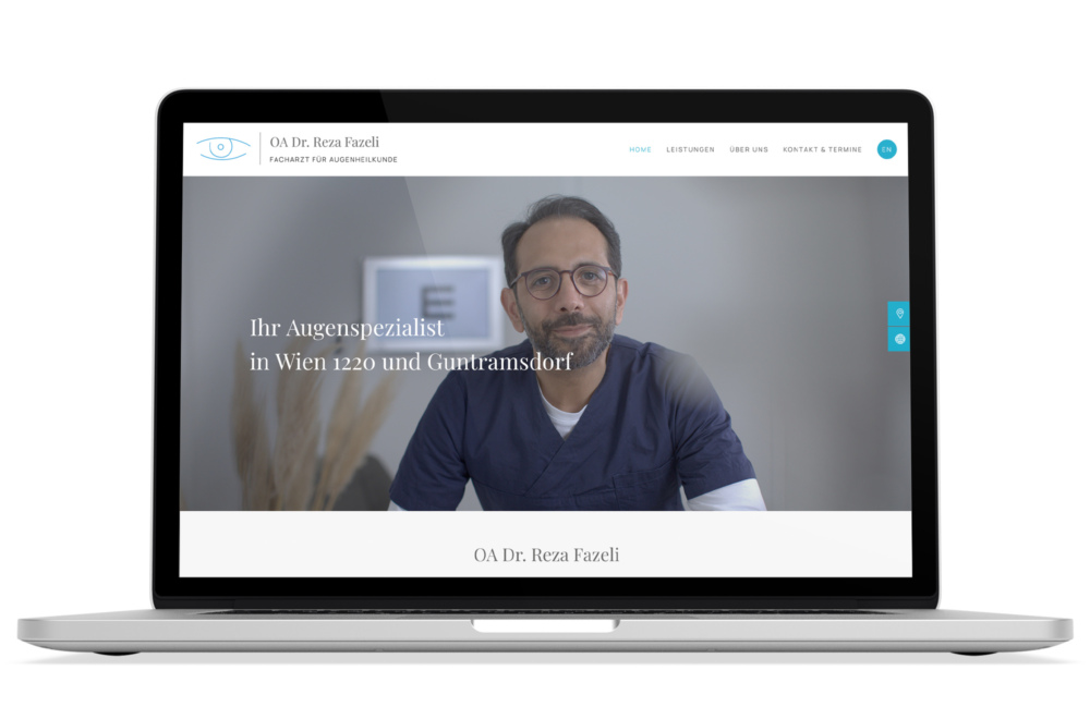 Beispiel: Responsive Webdesign, WordPress für Augenarzt