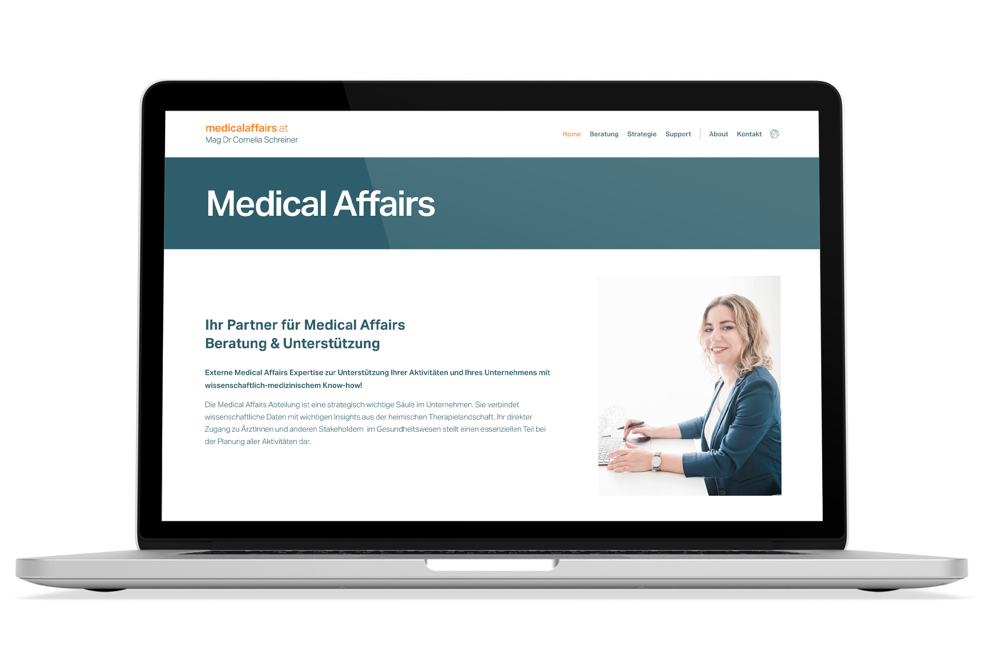 Webdesign Beispiel: Corporate Design, Responsive Webdesign, WordPress für Medizin / Gesundheit