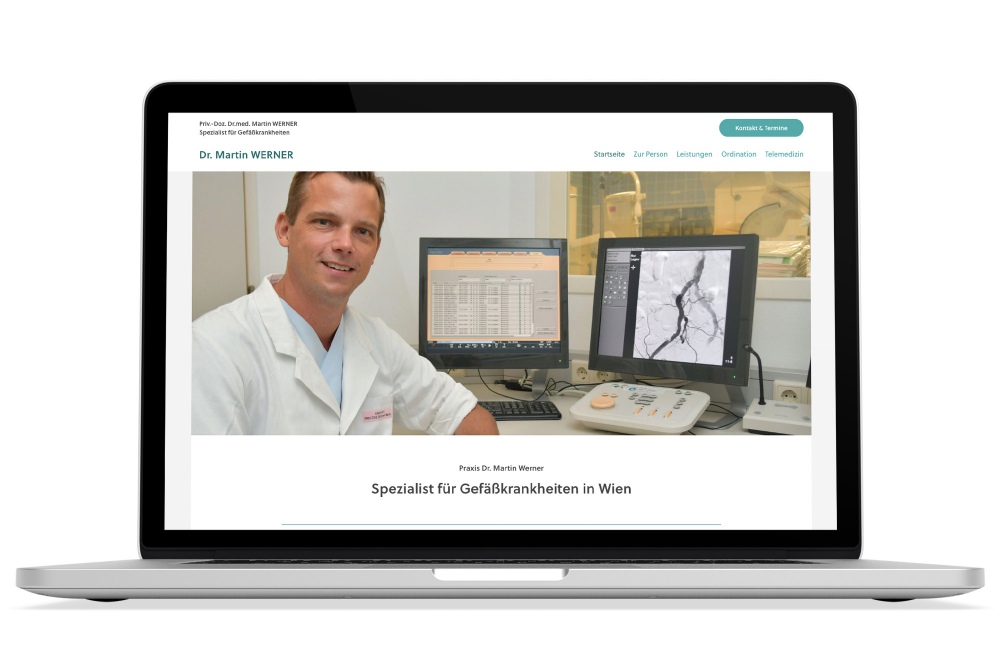 Beispiel: WordPress, Webdesign für Facharzt-Ordination