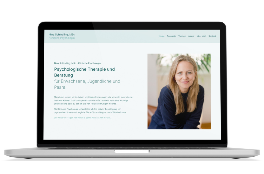 Beispiel: Corporate Design, Responsive Webdesign, WordPress für Klinische Psychologin